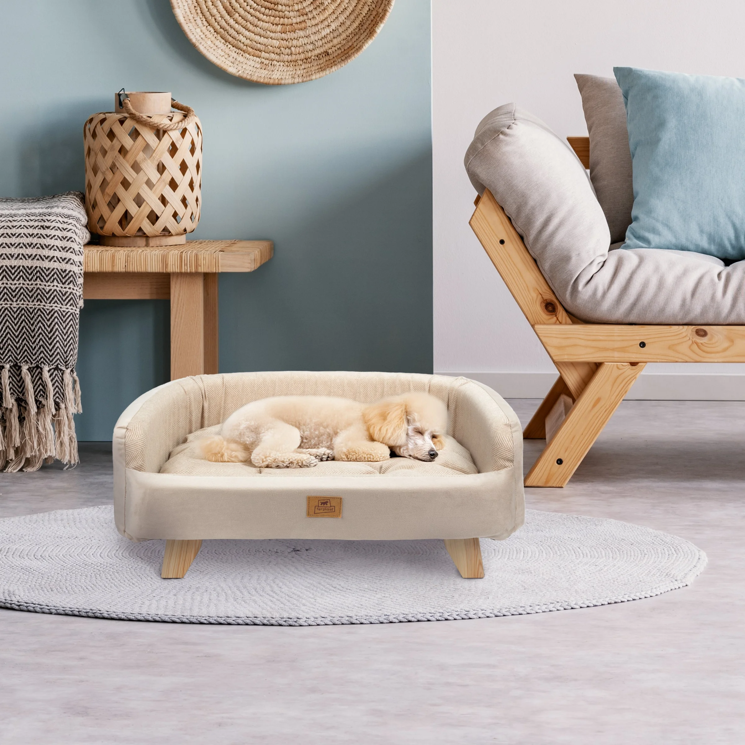 Ferplast lettino Yuki in legno per cani e gatti - foto 4