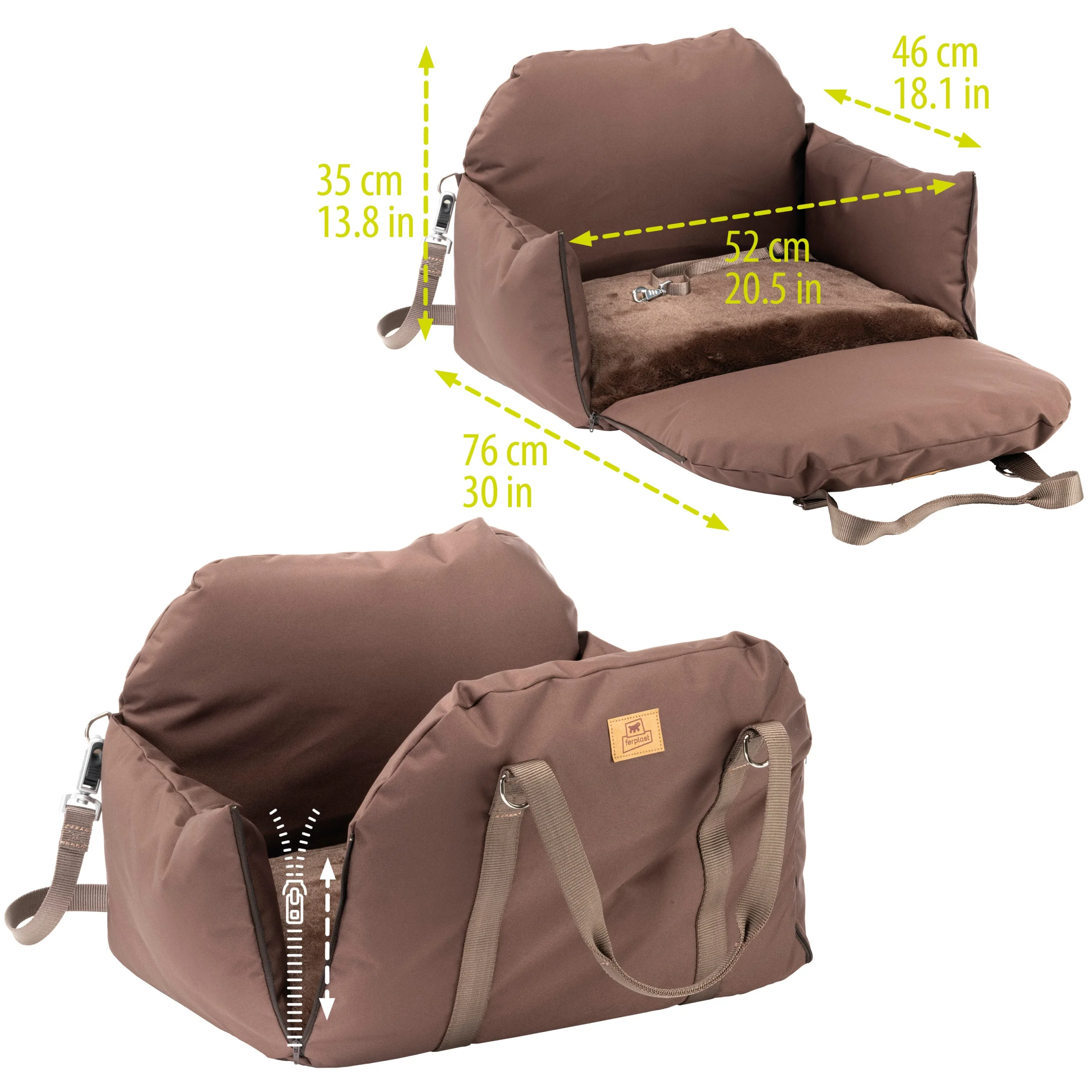 Ferplast borsa Cruiser in nylon per cani, 52 x 46 x h 35 cm - foto 2