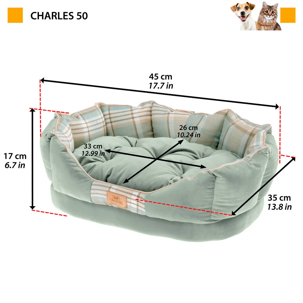 Ferplast cuccia Charles in tessuto vellutato per cani - foto 3