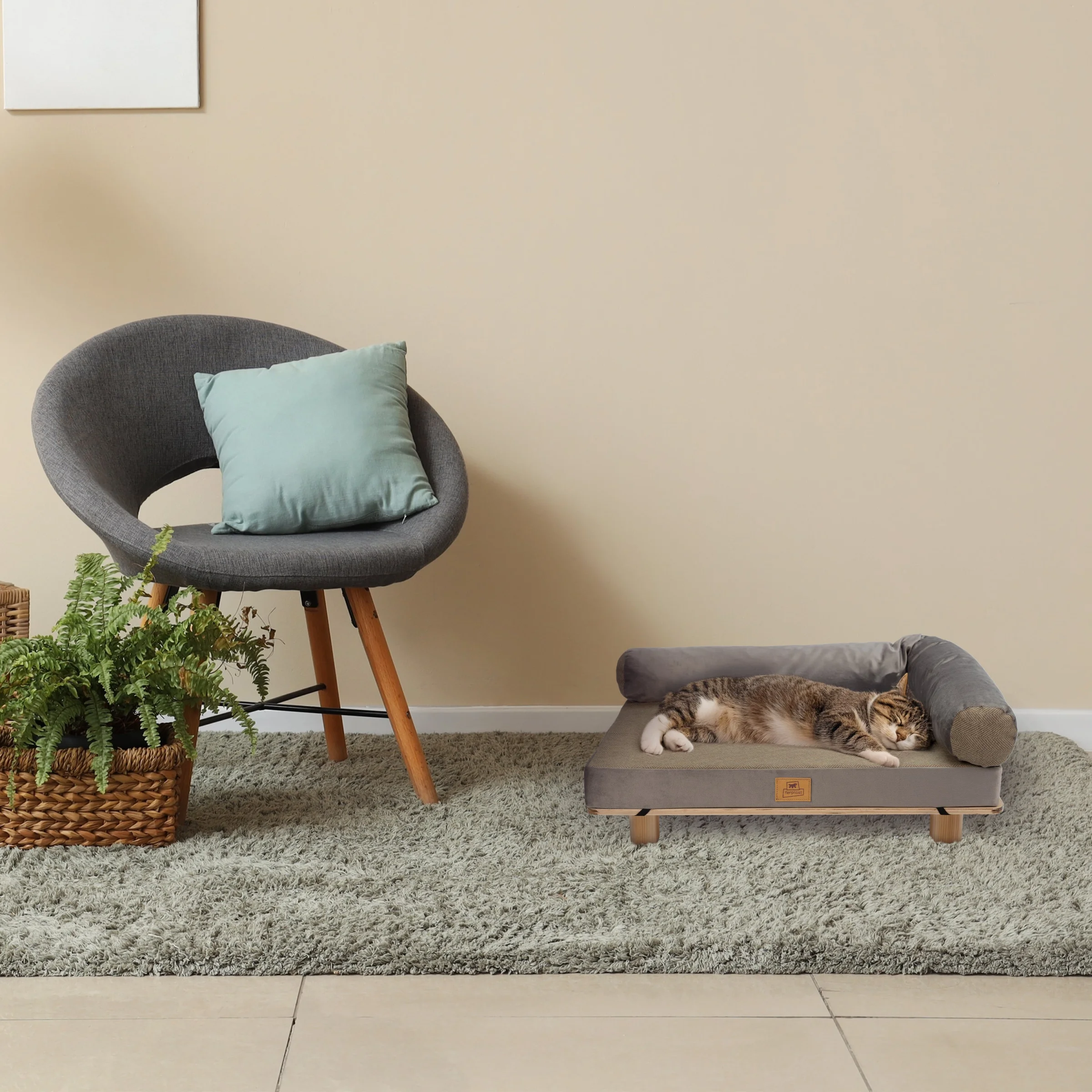 Ferplast lettino Haru in legno per cani e gatti - foto 4