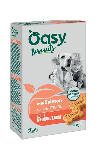 Oasy Monoproteico Biscotti Salmone 400 g Snack Cane