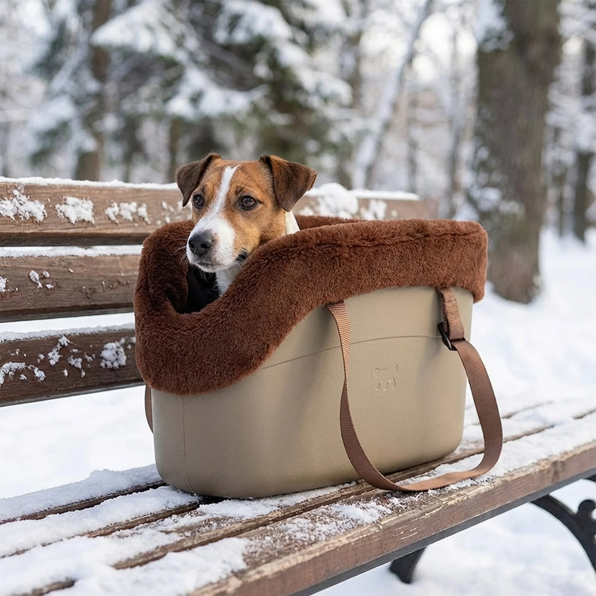 Ferplast borsa With-Me Winter in gomma per cani, nera - foto 3