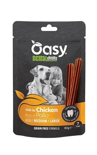 Oasy Grain Free Dental Stycks Pollo 180 g Snack Cane