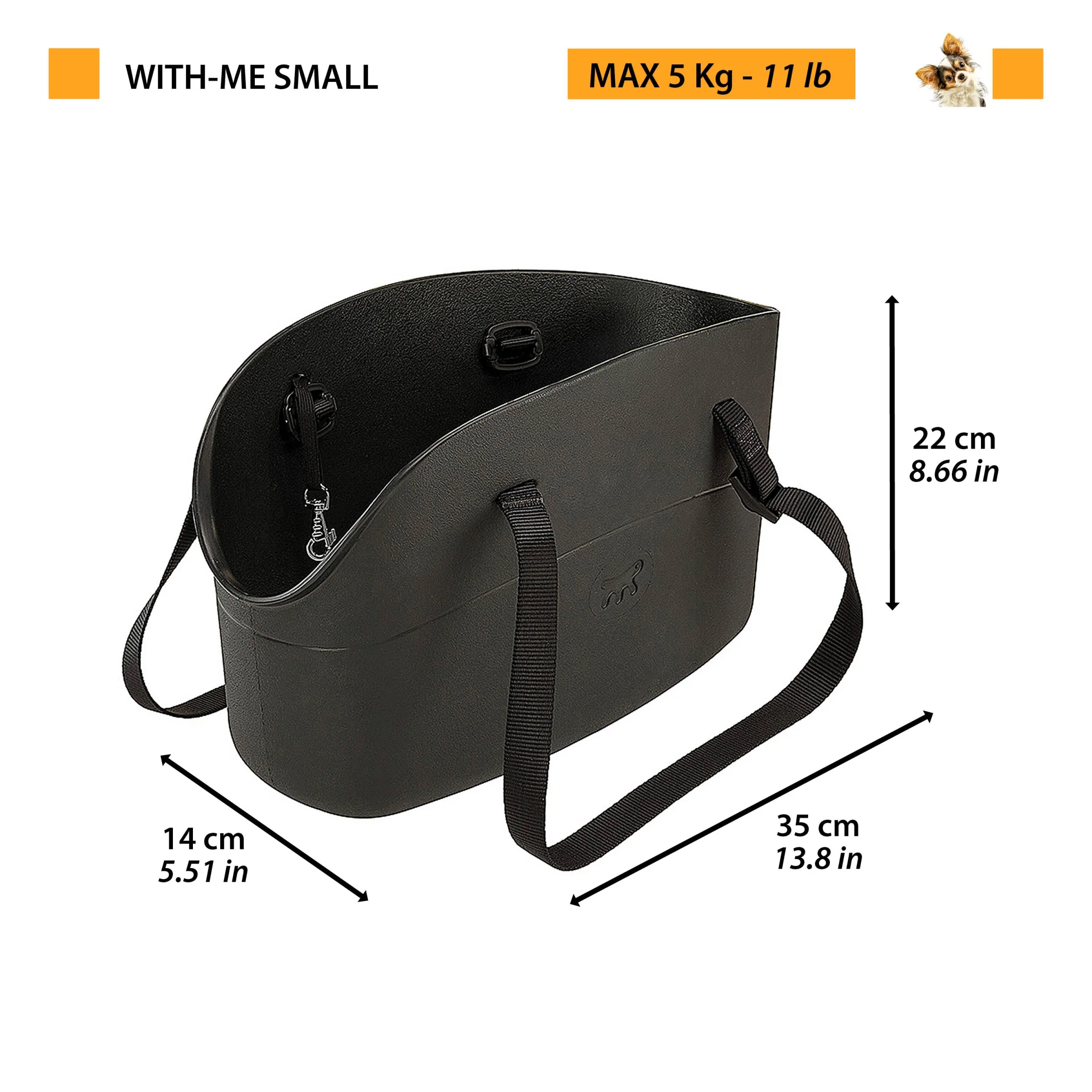 Ferplast borsa With-Me Small in gomma per cani - foto 3