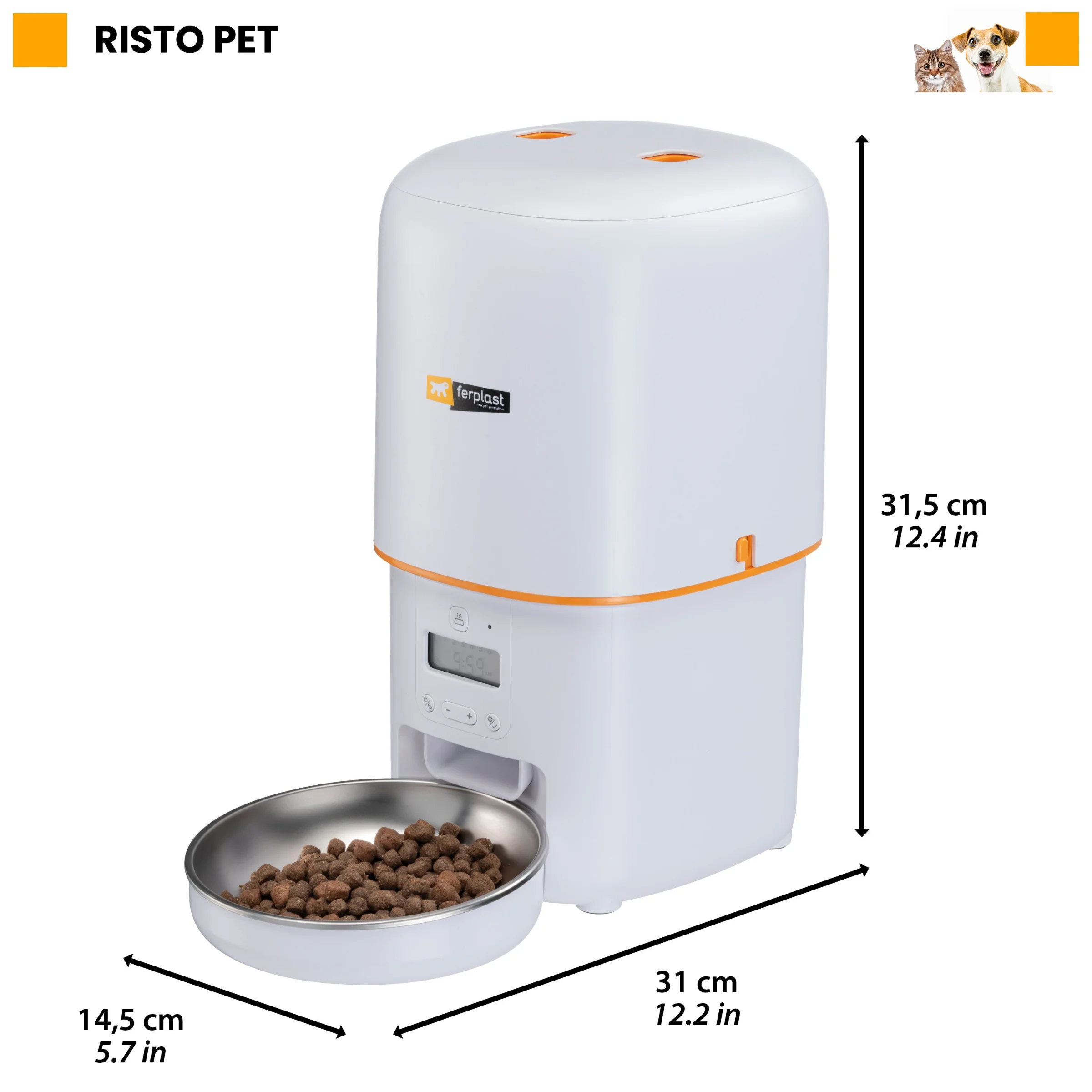 Ferplast mangiatoia automatica Risto Pet per cani e gatti - foto 2