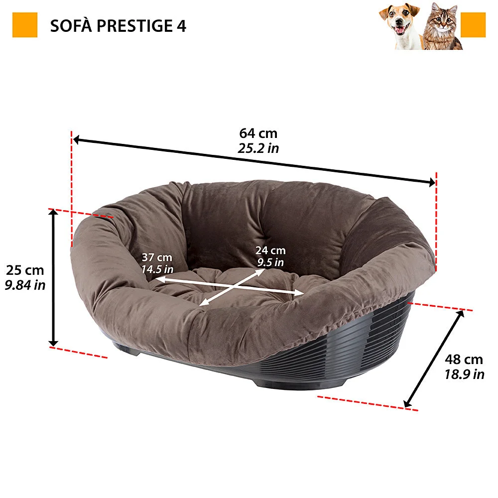 Ferplast lettino Sofa’ Prestige in plastica per cani e gatti - foto 4
