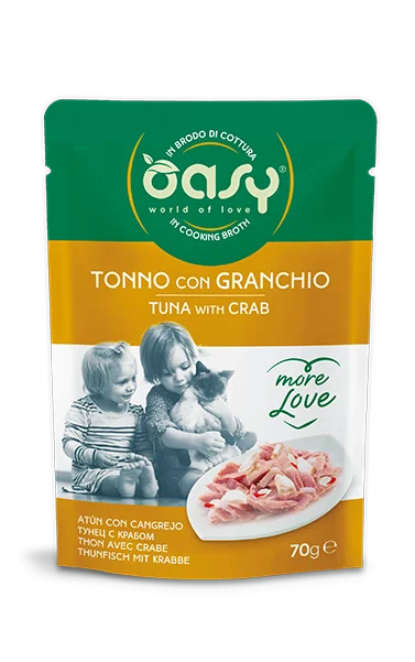 Oasy More Love Tonnetto Granchio 70 g Umido Gatto