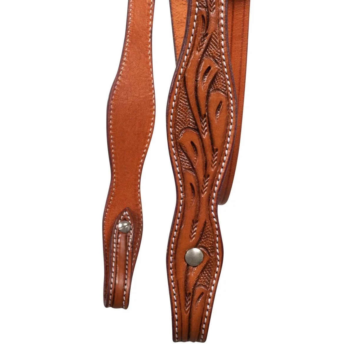 McBryan Testiera Western Flower Tooling - Unica Castagna - foto 4