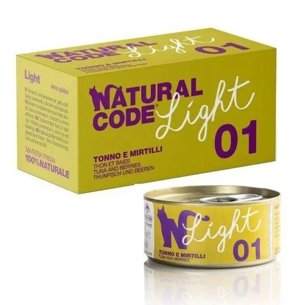 Naturalcode 01 Cat Light Tonno e Mirtilli 85 g x 4 - Immagine 1