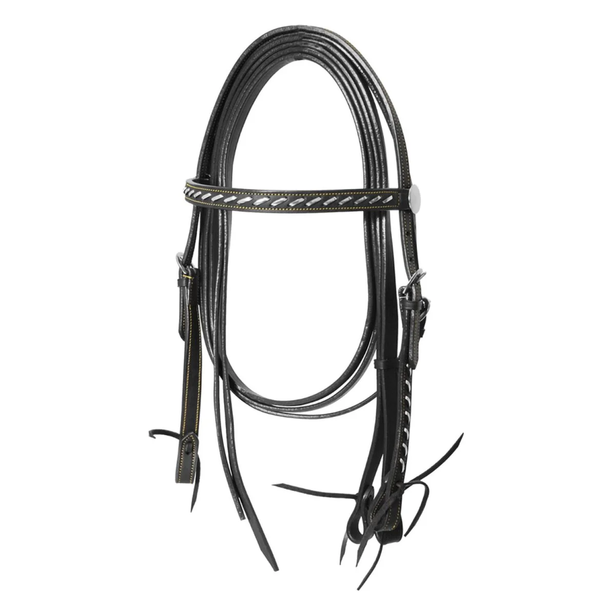 Testiera diritta Lakota con silver wire e redini