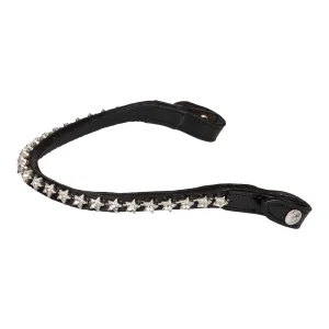 Acavallo Frontalino in pelle di vitello con cristalli stellati
