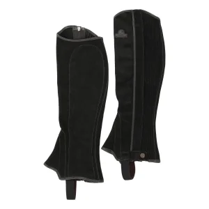 Acavallo GP Suede Half Chaps - Ghette in suede per monta inglese - Polpaccio 14" (35 cm) Nero Altezza 17" (44 cm)