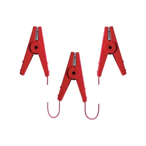 Ako Cavo di connessione triplo con pinze rosse 2x60 cm