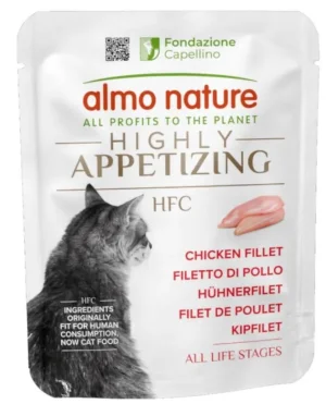 Almo Cat HFC Highly Appetizing Buste 24 x Gr 50 Filetto di Pollo