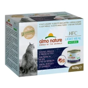 Almo Nature Cat Light Meal Tonno/Pollo/Prosciutto 4 x 50 g