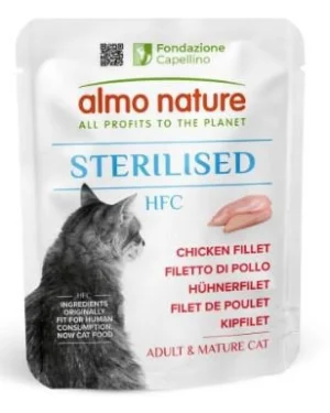 Almo Nature HFC Cat Sterilized Filetto di Pollo 24 x 50 g