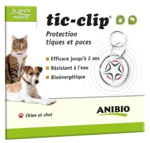 Anibio Tic-Clip ciondolo antiparassitario - 1 ciondolo + 2 anellini