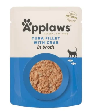 Applaws Buste Filetto di Tonno e Granchio in Brodo 12 x 70 g