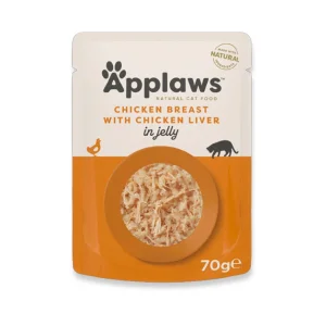 Applaws Buste Petto e Fegato di Pollo in Jelly 16x70 g