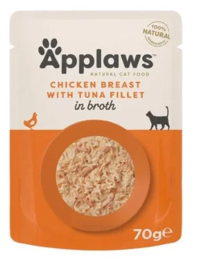 Applaws Buste Pollo e Tonno in Brodo per Gatto - 12 x 70 g