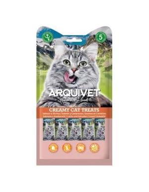 Arquivet Snack Liquido per Gatti Salmone e Gamberi - 5 x 14g