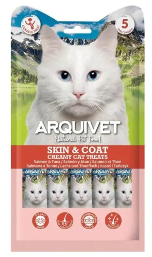 Arquivet Creamy Snack Skin & Coat Salmone e Tonno 5x14 g