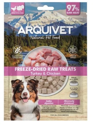 Arquivet Freeze-Dried Raw Treats per cani - cubetti tacchino/pollo 50 g