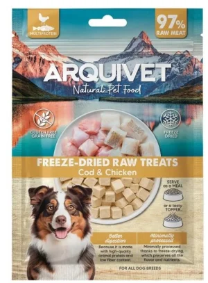 Arquivet Snack Cane Cubetti Liofilizzati Merluzzo/Pollo 50 g
