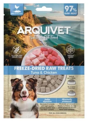 Arquivet snack liofilizzati per cani - cubetti tonno/pollo 50 g