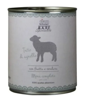 Barf Dog Menù Trito di Agnello 800 g
