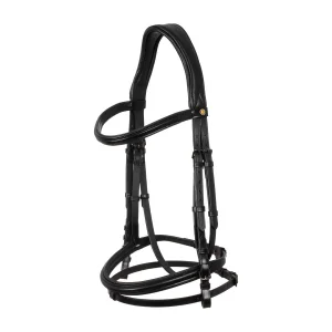 Briglia anatomica in cuoio Equestro - nera