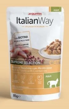 Buste Italian Way Cat Giuntini Tacchino/Mirtilli 85g