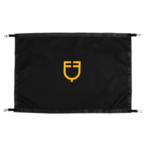Cancelletto da box Equestro con logo in silicone 105x69 cm - Nero/Giallo