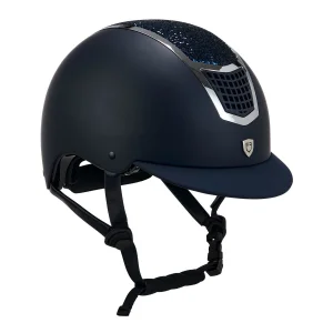 Casco Equestro per Equitazione English Riding - L Blu Navy/Argento