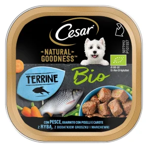 Cesar Natural Goodness Bio Pesce, Piselli e Carote 16 x 100 g