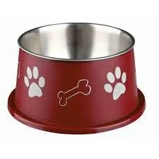 Ciotola per Orecchie Lunghe Acciaio Inox Rivestita Plastica TRIXIE