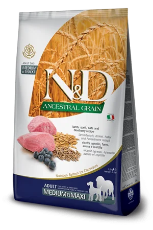 Crocchette Farmina N&D Agnello e Mirtilli Medium Maxi