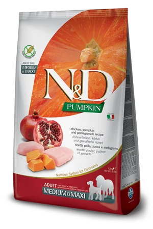 Crocchette Farmina N&D Pumpkin Pollo e Melograno Medium Maxi