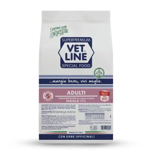 Crocchette Vet Line Cane Adulti Maiale sacco 12,5 Kg