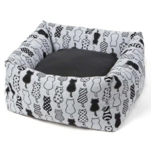 Cuccia Rodi Quadrata Mix Cats 50x50x20 - LEOPET