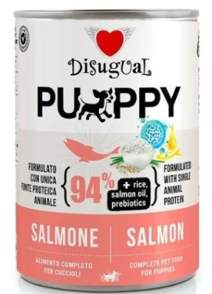 Disugual Dog Puppy Salmone 400g - Alimento Umido per Cuccioli