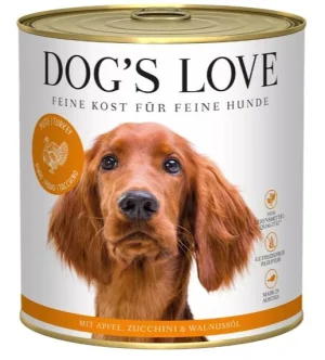 Dog's Love Tacchino/Mela/Zucchina/Olio Noce 800g - DOGSLOVE