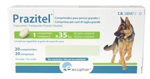 Ecuphar Prazitel per Cani Taglia Grande, 20 compresse