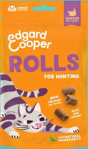 Edgard Cooper Rotolini Pollo/Tacchino per Gatti 45 g