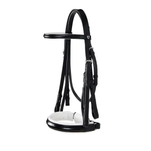 Equestro Briglia Dressage in cuoio italiano con doppie redini