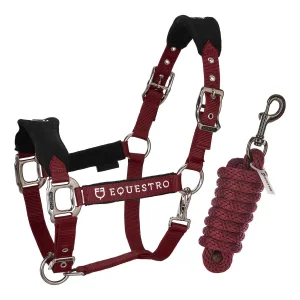 Equestro Cavezza Fleece con lunghina - doppia regolazione