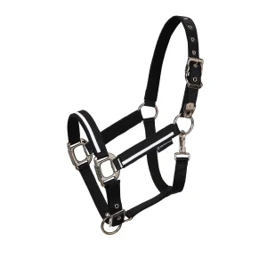 Equestro Cavezza White Trim in nylon con imbottitura in pile