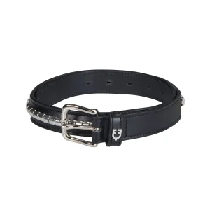 Equestro Cintura Clincher in Cuoio con Dettagli Argento