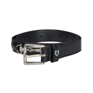 Equestro Cintura Diamond in cuoio con filetti diamantati