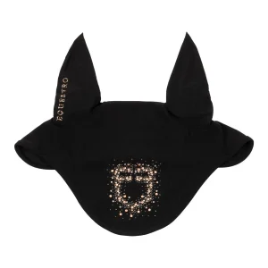 Equestro Cuffietta in tessuto tecnico con logo strass
